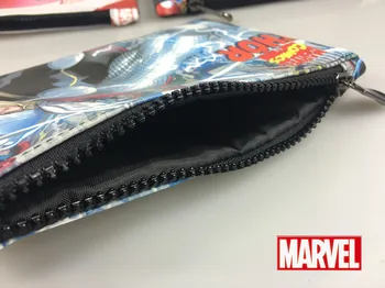 Marvel Captain Americe/Superman/Iron man/Spider man/Hulk Pen Pencil Wallets Large Capacity Bag Purse Bags Zipper monederos