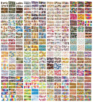 Nail 10 Small Sheets/Lot Mixed 2000 Designs Nail Art Water Transfer Wraps Sticker Decal For Nail Art Tip Decoration