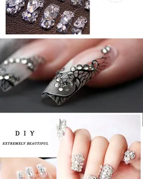 SS6 1.9-2mm 1440 pcs /pack crystal many colors 3d Nail Art decorations Non Hot Fix Glue on rhinestones for nails stone DIY