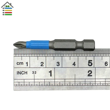 10PC PZ2 Electric Screwdriver Bit Set Hex Magnetic Anti Slip Phillips Length 50mm Power Tool Accessories