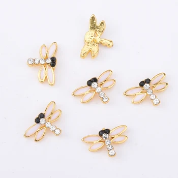 MNS59 New nail designs animal ladybug shape silver 3d alloy nail art decoration jewelry floating locket charms supplies 10pcs