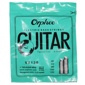 Strong Durability Orphee Electric Bass Strings Hexagonal Steel Nickel Alloy Wire Bass Strings(With 3 Free Guitar Picks)