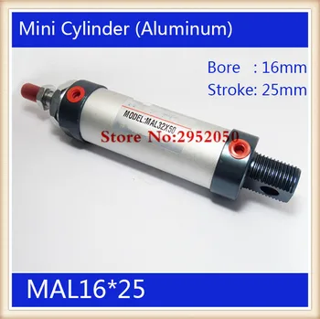 MAL16*25Rod Single Double Action Pneumatic Cylinder ,Thread Metric M25MM,Aluminum alloy mini cylinder