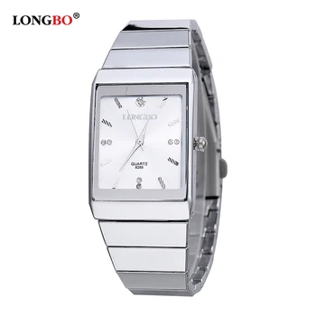 2017 Square Women Watch Rhinestone Dial Silver Stainless Steel Quartz Watches Men Woman Lovers Lady Clock Retro Casual Gift Hour