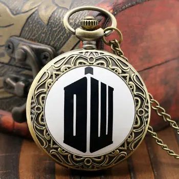 Doctor Who Cover Pocket Watch Vintage Pendant Watches Men Women Gift P1424