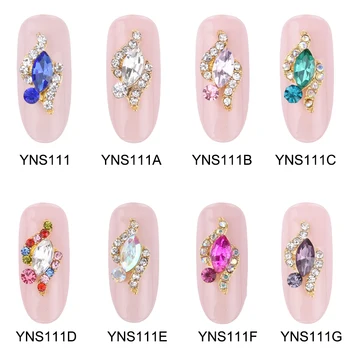 10pcs Marquise nail stone strass rhinestones glitter nail art 3d decoration jewelry for nails YNS111
