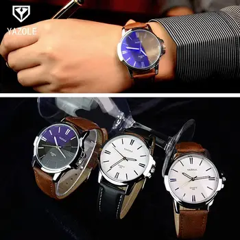 YAZOLE New Quartz Watch Men Watches Top Brand Luxury Male Clock waterproof Business Mens Wrist Watch Hodinky Relogio Masculino