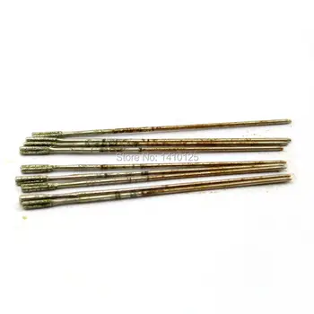 10Pcs 1.8 mm Diamond Coated Lapidary Drill Hole Needle Solid Bits 2# for Jewelry Agate