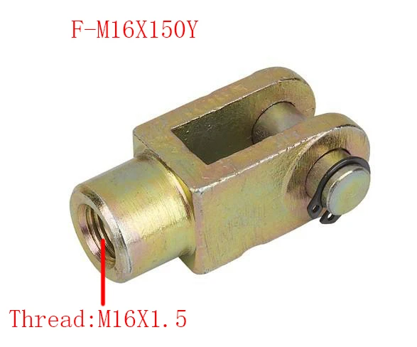 2 pcs Y Joint M16x1.5mm Female to Male Thread Pneumatic Cylinder Piston Clevis,F-M16X150Y