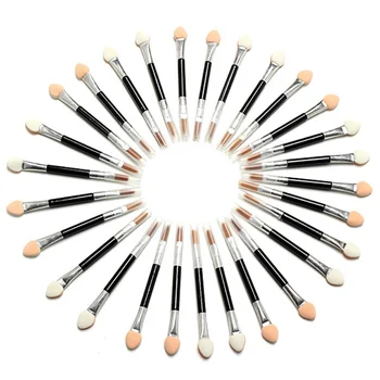 New 10 Pcs Applicator Double-Ended Cosmetic Brushes Women Makeup Eyeshadow Eyeliner Sponge Lip Brush Set Disposable