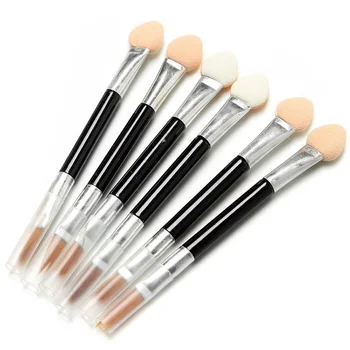 New 10 Pcs Applicator Double-Ended Cosmetic Brushes Women Makeup Eyeshadow Eyeliner Sponge Lip Brush Set Disposable