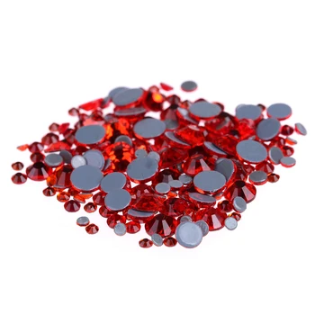 Hotfix Rhinestones Crystal Glue Backing Red Color Perfect Clothes Shoes Dresses Nail Art DIY Decorations