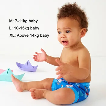 Leakproof Diapers for Swimming Reusable Nappies for Swim Nappy Swim Diaper Trunks Baby Swim Diapers for Boys Girl 6M-5T