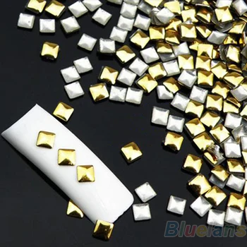 3D Gold Silver Bullet Rivet Nail Studs Tips Glitter Wheel 3D Nail Art Supplies DIY Decorations For Nails ZP049