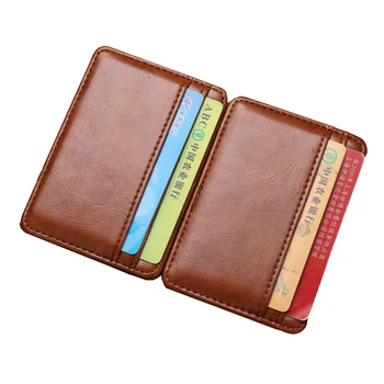 2017 PU Leather Magic Wallet Fashion Designer Magic Flip Wallet men money clip MSQB003