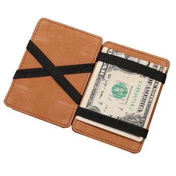 2017 PU Leather Magic Wallet Fashion Designer Magic Flip Wallet men money clip MSQB003