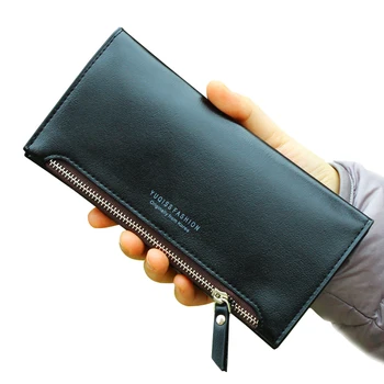 Fashion Lady Purses Women Wallets Zipper Coin Purse Pocket Cards Holder Money Bags Clutch Female Long Solid Wallet Envelope Bag