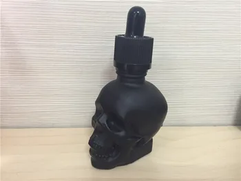 30ml Empty skull glass dropper bottle with childproof bottle pack of 1 piece