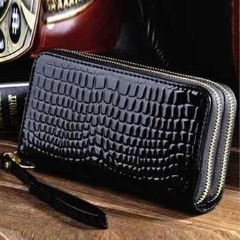 2017 New Fashion Women Wallet Brand Long Double Zipper Design Woman PU Leather Wallets Female Purse Clutch Bag