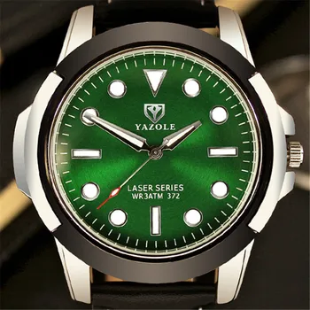 YAZOLE Brand Quartz Watch Mechanical Army Wrist Watches Men's Sports Watch Luminous Green Ghost YD372