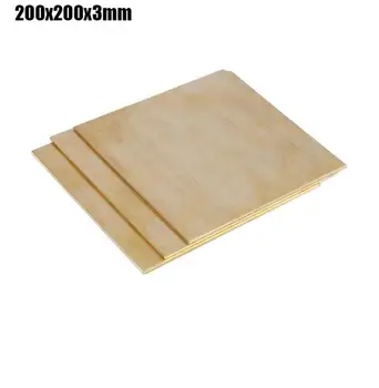 200x200x3mm high tenacity Brass square Plate Rivet nut Thin slice Brass paper Block sheet 1 piece