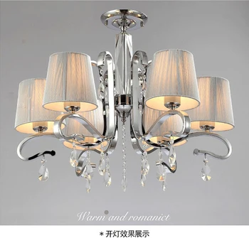 Multiple Chandelier Fabric Shade Glass CrystalWHITE CRYSTAL CHANDELIER LIGHT Large Metal lamp