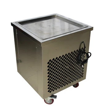 30kg/h output single square pan(49*49cm) fried ice cream roll maker , fried ice roll pan machine,single pot ice fryer
