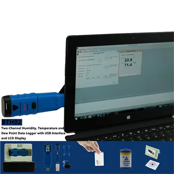 BTH02 Professional Digital Portable USB Temperature Humidity Data Logger Recorder