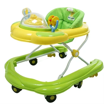 U Type Baby Walker Portable Light Weight Baby Toddler Walker Anti Rollover Folding Easy With Music Toys Plate Scooter