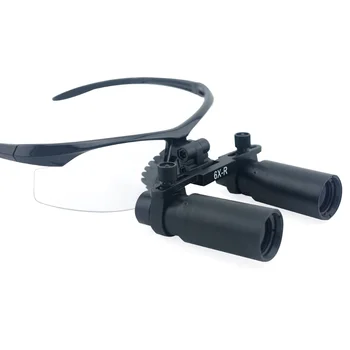 Dental Surgical Flip-up Optical Loupes 6.0 X 420mm Working distance Dentist Medical Binocular Glasses and BP Plastic Sport Frame