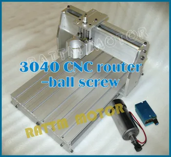 UK US delivery!3040 CNC router milling machine mechanical kit ball screw with speed regulator&300w spindle