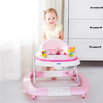 Hot Selling Children Baby Walker Multifunctional Anti Rollover U-shaped Multifunctional Baby Walkers With Music Plate