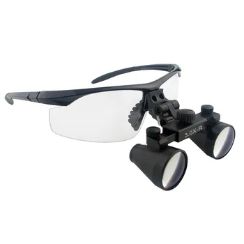 Ultra-Light 3X Dental Loupes 360-460mm Working Distance Dentist Surgery Medical Surgical Loupes with LED Head Light