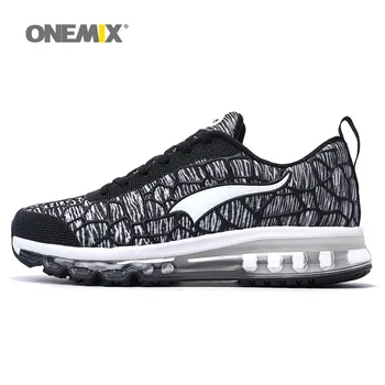 ONEMIX Man Running Shoes For Men Nice Run Athletic Trainers Black Zapatillas Sports Shoe Max Cushion Outdoor Walking Sneakers