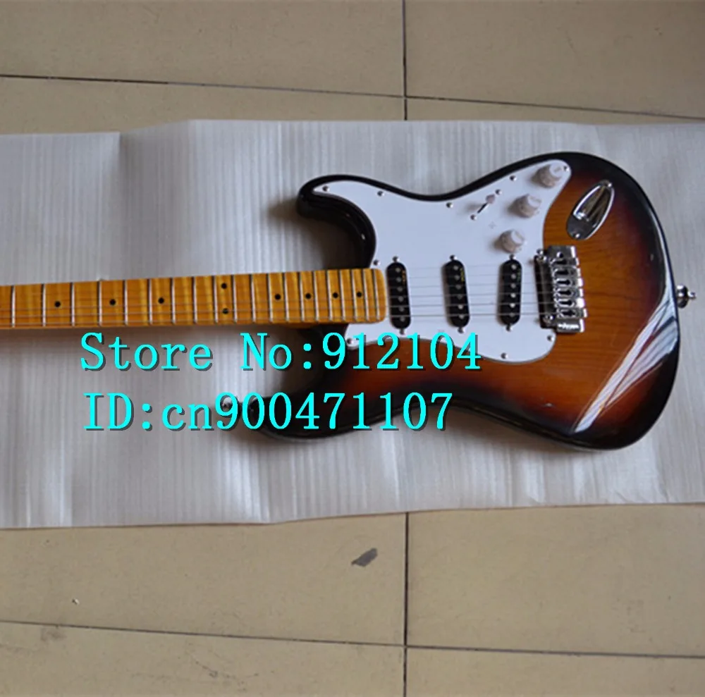New Big John single wave ST electric guitar in sunburst with alder body and tiger stripes maple neck wik-son hardare F-1123