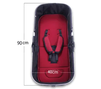 40cm Widen Seat Soft Baby Stroller Can Sit Lying Shockproof Baby Car Portable Folding Baby Prams for Newborns