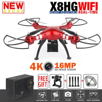 Syma X8HG X8HW X8G X8 PPV Quadcopter Professional RC Drone with 4K/16MP WiFi Camera 2.4G 6-Axis RTF RC Helicopter VS MJX X102H