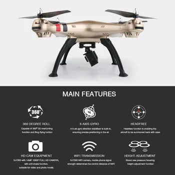 Syma X8HG X8HW X8G X8 PPV Quadcopter Professional RC Drone with 4K/16MP WiFi Camera 2.4G 6-Axis RTF RC Helicopter VS MJX X102H