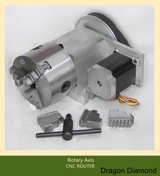 CNC dividing head, rotary K11 100 three claw chuck(4axis rotary axis for the cnc router cnc engraving machine)