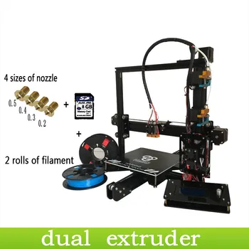 HE3D EI3 dual felx aluminium extruders prusa i3 DIY 3d printer kit with automatic level - supporting multi filaments