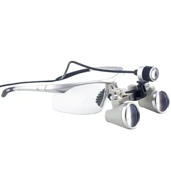 Spark 2.3X Magnification 360-460mm Dental Loupes Surgical Jeweler Loupes Glasses BP Sports Frame with LED Head Light