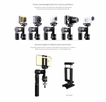 Feiyu Tech G360 Panoramic Camera Stabilizer Handheld Gimbal 360 for Smartphones Gopro Action Cameras APP Control F20474