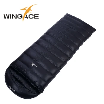 WINGACE duck down 1200g sleeping bags sleep sac de couchage outdoor spliced envelope adult winter thickening down sleeping bag