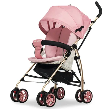 Light Weight Baby Stroller Portable Folding Baby Car Aluminum Alloy Strollers Shockproof Prams for Newborns C01