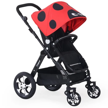 2017 Fashion Baby Stroller Portable High Landscape Soft Baby Car Aluminum Shockproof Baby Pram 3 in 1 Folding Strollers