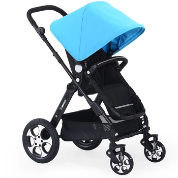 2017 Fashion Baby Stroller Portable High Landscape Soft Baby Car Aluminum Shockproof Baby Pram 3 in 1 Folding Strollers