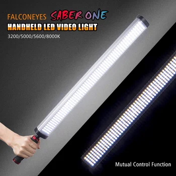 Falcon Eyes Saber One Handheld LED Video Light Stick CRI 90+ 4 Color Temperature 3200/5000/5600/8000K 360 Led Outdoor Shooting