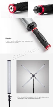 Falcon Eyes Saber One Handheld LED Video Light Stick CRI 90+ 4 Color Temperature 3200/5000/5600/8000K 360 Led Outdoor Shooting