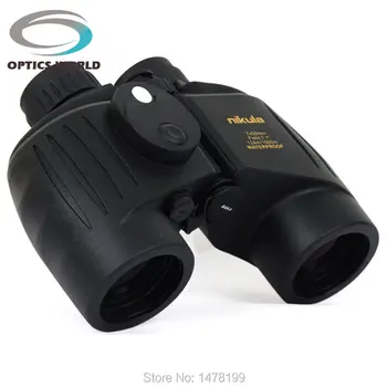 Tactical Military Binoculars Nikula7x50 w14 Naval Binocular With Rangefinder and Compass Reticle Illuminant Telescope Waterproof