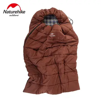 Naturehike Envelope large sleeping bags family camping travel cotton sleeping bag 2-3 person Sleeping Bag tourist equipment